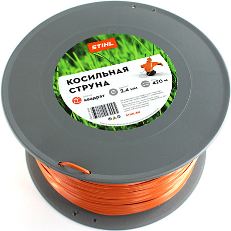 Косильная струна квадратного сечения Ø 2,4 мм x 420 м