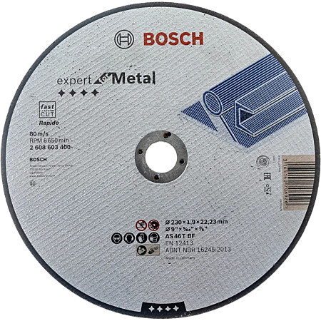 Отрез диск ExpertMetal 230x1,9мм прямой