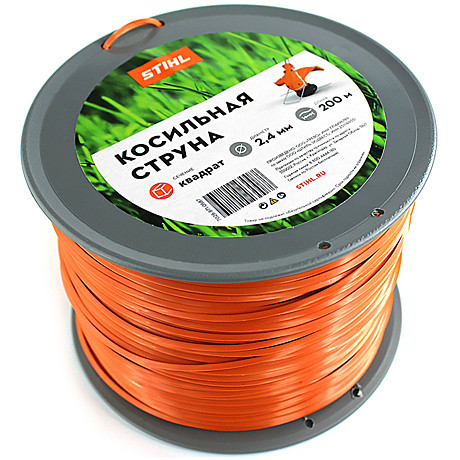 Косильная струна квадратного сечения Ø 2,4 мм х 200 м