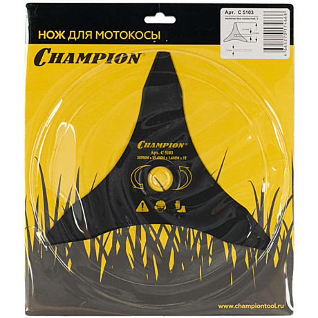 Нож CHAMPION для триммера 3-х зубчатый d=255*25.4mm (тип В) C5103