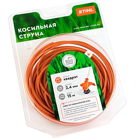 Косильная струна квадратного сечения, Ø 2,4 мм x 15 м Трево